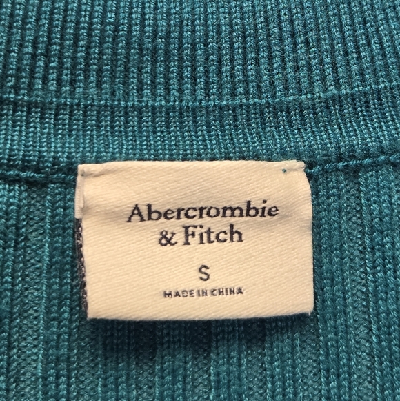Abercrombie & Fitch Turquoise Hook And Eye Sweater Bodysuit Size S - Picture 6 of 7